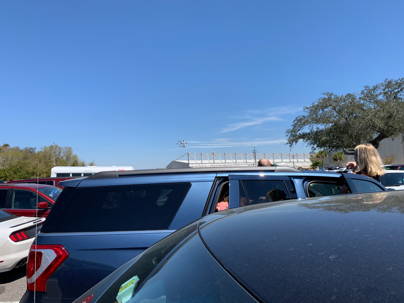 Blue Angels from the parking lot